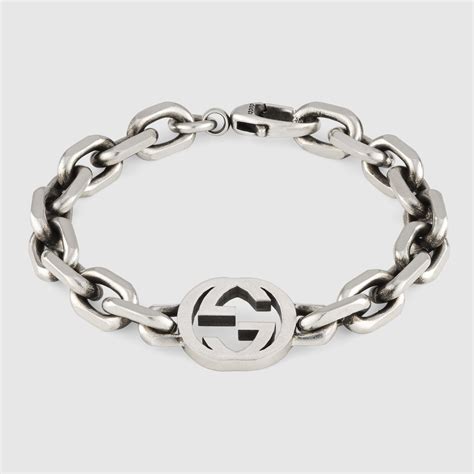 pulsera gucci hombre plata